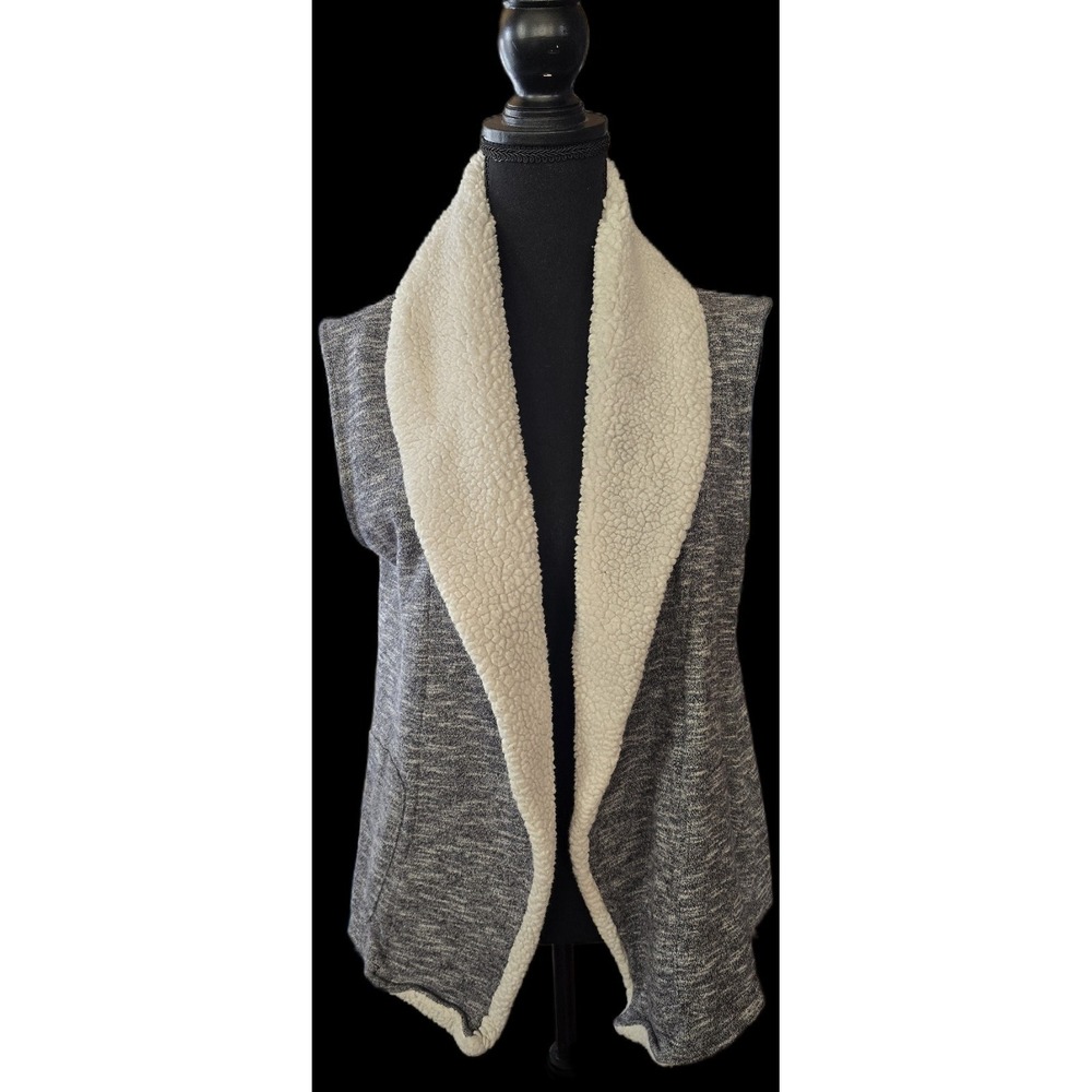 Tommy Hilfiger Cardigan‎ Women's Large Sherpa Stretch Asymmetrical  Sweater